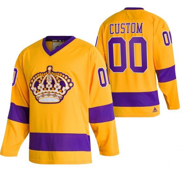 Los-Angeles-Kings-Tilpasset-Troeje-Team-Classics-2022-Throwback-Guld