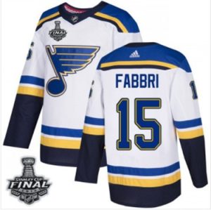 Maend-Blues-15-Robby-Fabbri-Hvid-2019-Stanley-Cup-Final-Stitched