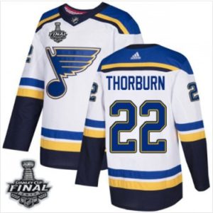 Maend-Blues-22-Chris-Thorburn-Hvid-2019-Stanley-Cup-Final-Stitched