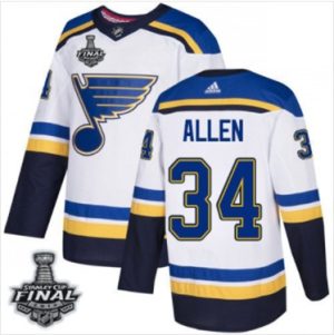 Maend-Blues-34-Jake-Allen-Hvid-2019-Stanley-Cup-Final-Stitched