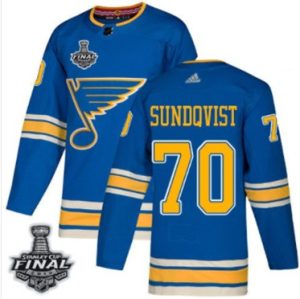 Maend-Blues-70-Oskar-Sundqvist-Blaa-Alternate-2019-Stanley-Cup-Final-Stitched