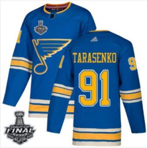 Maend-Blues-91-Vladimir-Tarasenko-Blaa-Alternate-2019-Stanley-Cup-Final-Stitched