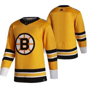 Maend-Boston-Bruins-Troeje-Blank-2022-Reverse-Retro-Gul-Authentic