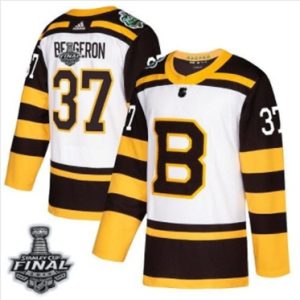 Maend-Bruins-37-Patrice-Bergeron-Hvid-Classic-2019-Stanley-Cup-Final-Stitched