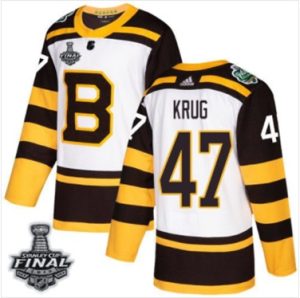 Maend-Bruins-47-Torey-Krug-Hvid-Classic-2019-Stanley-Cup-Final-Stitched