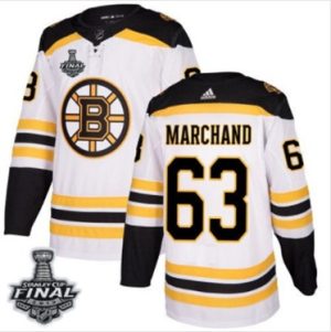 Maend-Bruins-63-Brad-Marchand-Hvid-2019-Stanley-Cup-Final-Stitched