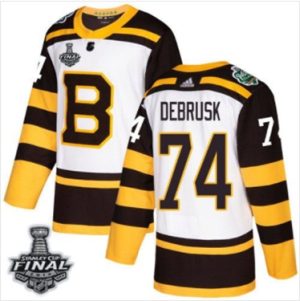 Maend-Bruins-74-Jake-DeBrusk-Hvid-Classic-2019-Stanley-Cup-Final-Stitched