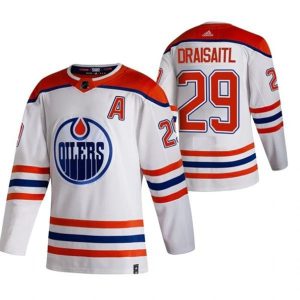 Maend-Edmonton-Oilers-Troeje-Leon-Draisaitl-29-2022-Reverse-Retro-Hvid-Authentic