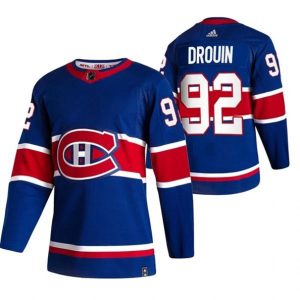Maend-Montreal-Canadiens-Troeje-Jonathan-Drouin-92-2022-Reverse-Retro-Blaa-Authentic