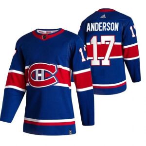 Maend-Montreal-Canadiens-Troeje-Josh-Anderson-17-2022-Reverse-Retro-Blaa-Authentic