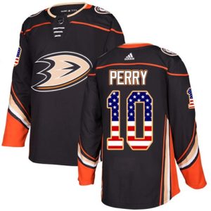 Maend-NHL-Anaheim-Ducks-Troeje-Corey-Perry-10-Sort-USA-Flag-Fashion