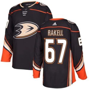 Maend-NHL-Anaheim-Ducks-Troeje-Rickard-Rakell-67-Sort-Authentic