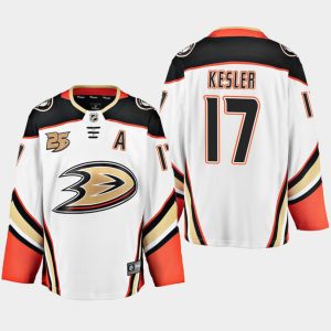 Maend-NHL-Anaheim-Ducks-Troeje-Ryan-Kesler-17-25th-Anniversary-Hvid-Ude
