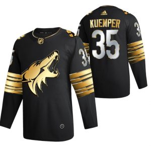 Maend-NHL-Arizona-Coyotes-Troeje-Darcy-Kuemper-35-Sort-Golden-Edition-Limited-Authentic