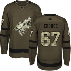 Maend-NHL-Arizona-Coyotes-Troeje-Lawson-Crouse-67-Authentic-Groen-Salute-to-Service