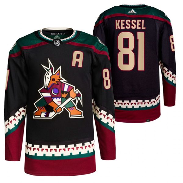 Maend-NHL-Arizona-Coyotes-Troeje-Phil-Kessel-81-Hjemme-Sort-2021-22-PrimeGreen-Authentic