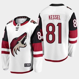 Maend-NHL-Arizona-Coyotes-Troeje-Phil-Kessel-81-Hvid-Ude-Breakaway-Player