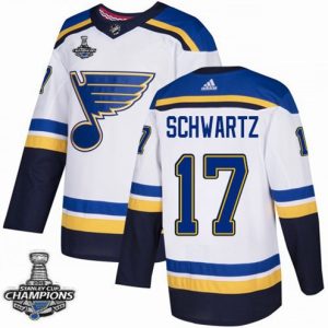 Maend-NHL-Blues-Jaden-Schwartz-Hvid-2019-Stanley-Cup-Champions