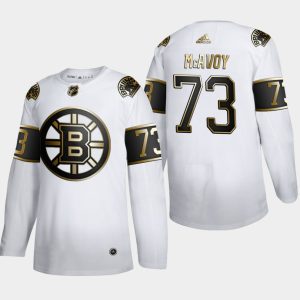 Maend-NHL-Boston-Bruins-Troeje-Charlie-McAvoy-73-Golden-Edition-Hvid-Authentic
