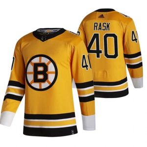 Maend-NHL-Boston-Bruins-Troeje-Tuukka-Rask-40-2022-Reverse-Retro-Gul-Authentic