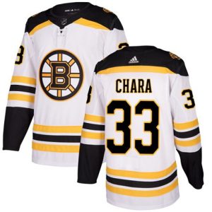 Maend-NHL-Boston-Bruins-Troeje-Zdeno-Chara-33-Authentic-Hvid-Ude