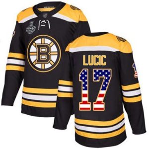Maend-NHL-Bruins17-Milan-Lucic-Sort-Hjemme-USA-Flag-2019-Stanley-Cup
