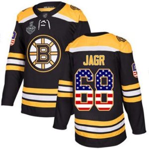 Maend-NHL-Bruins68-Jaromir-Jagr-Sort-Hjemme-USA-Flag-2019-Stanley-Cup