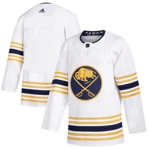 Maend-NHL-Buffalo-Sabres-Troeje-Blank-2019-50th-Season-Hvid-Authentic