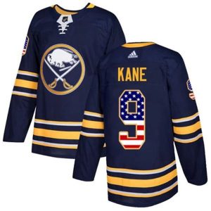 Maend-NHL-Buffalo-Sabres-Troeje-Evander-Kane-9-Navy-USA-Flag-Fashion-Authentic