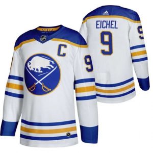 Maend-NHL-Buffalo-Sabres-Troeje-Jack-Eichel-9-2020-21-Hvid-Authentic