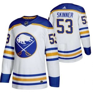 Maend-NHL-Buffalo-Sabres-Troeje-Jeff-Skinner-53-2020-21-Hvid-Authentic