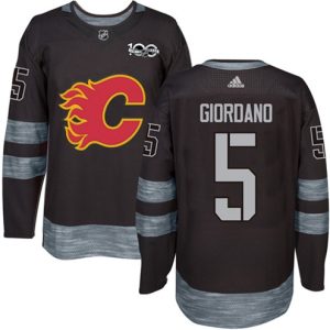 Maend-NHL-Calgary-Flames-Troeje-Mark-Giordano-5-Authentic-Sort-1917-2017-100th-Anniversary