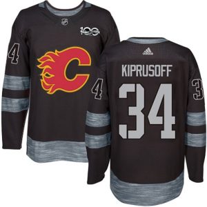 Maend-NHL-Calgary-Flames-Troeje-Miikka-Kiprusoff-34-Authentic-Sort-1917-2017-100th-Anniversary