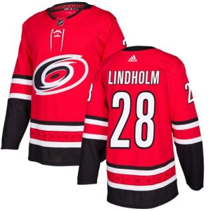 Maend-NHL-Carolina-Hurricanes-Troeje-Elias-Lindholm-28-Authentic-Roed-Hjemme