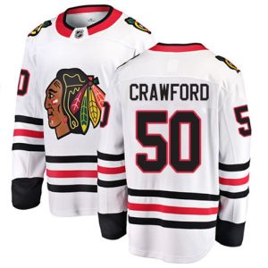 Maend-NHL-Chicago-Blackhawks-Troeje-Corey-Crawford-50-Breakaway-Hvid-Fanatics-Branded-Ude