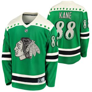 Maend-NHL-Chicago-Blackhawks-Troeje-Patrick-Kane-88-2021-St.-Patricks-Day-Groen