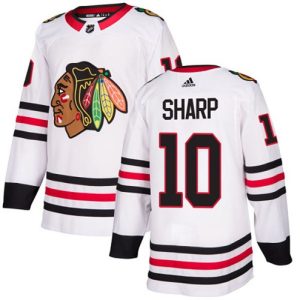 Maend-NHL-Chicago-Blackhawks-Troeje-Patrick-Sharp-10-Authentic-Hvid-Ude