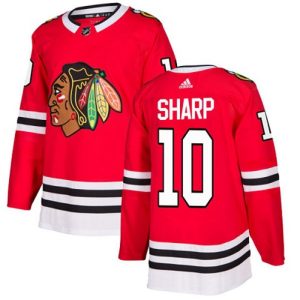 Maend-NHL-Chicago-Blackhawks-Troeje-Patrick-Sharp-10-Authentic-Roed-Hjemme