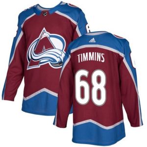 Maend-NHL-Colorado-Avalanche-Troeje-Conor-Timmins-68-Authentic-Burgundy-Roed-Hjemme
