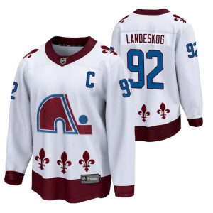 Maend-NHL-Colorado-Avalanche-Troeje-Gabriel-Landeskog-92-2021-Reverse-Retro-Special-Edition-Hvid