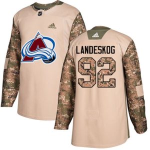 Maend-NHL-Colorado-Avalanche-Troeje-Gabriel-Landeskog-92-Authentic-Camo-Veterans-Day-Practice