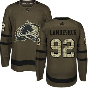 Maend-NHL-Colorado-Avalanche-Troeje-Gabriel-Landeskog-92-Authentic-Groen-Salute-to-Service