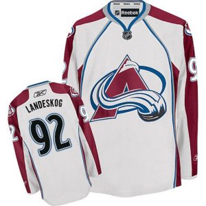 Maend-NHL-Colorado-Avalanche-Troeje-Gabriel-Landeskog-92-Reebok-Hvid-Ude