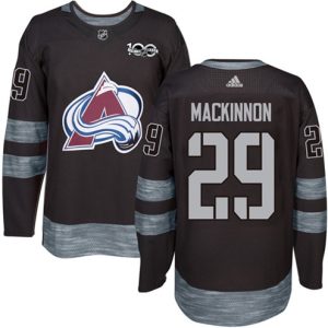 Maend-NHL-Colorado-Avalanche-Troeje-Nathan-MacKinnon-29-Authentic-Sort-1917-2017-100th-Anniversary