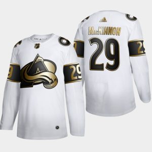 Maend-NHL-Colorado-Avalanche-Troeje-Nathan-MacKinnon-29-Golden-Edition-Hvid-Authentic