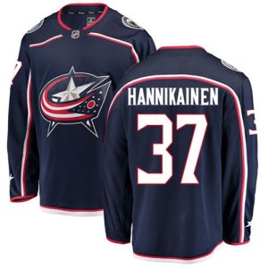 Maend-NHL-Columbus-Blue-Jackets-Troeje-Markus-Hannikainen-37-Breakaway-Navy-Blaa-Fanatics-Branded-Hjemme