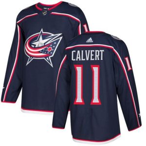 Maend-NHL-Columbus-Blue-Jackets-Troeje-Matt-Calvert-11-Authentic-Navy-Blaa-Hjemme