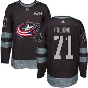 Maend-NHL-Columbus-Blue-Jackets-Troeje-Nick-Foligno-71-1917-2017-100th-Anniversary-Sort-Authentic