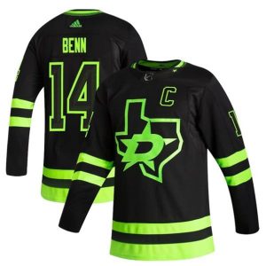 Maend-NHL-Dallas-Stars-Troeje-Jamie-Benn-14-2020-21-Sort-Authentic