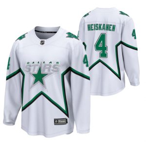 Maend-NHL-Dallas-Stars-Troeje-Miro-Heiskanen-4-2021-Reverse-Retro-Hvid-Special-Edition